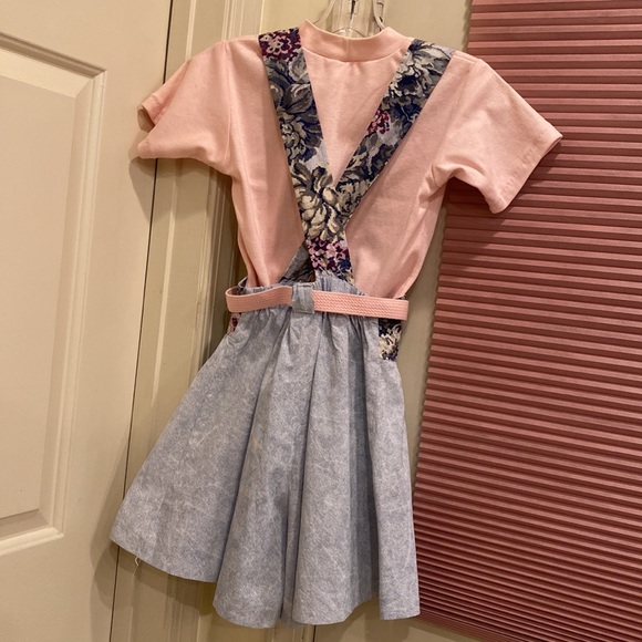 Cotton Denim Jumper with Split Skirt Bottom - Picture 4 of 5